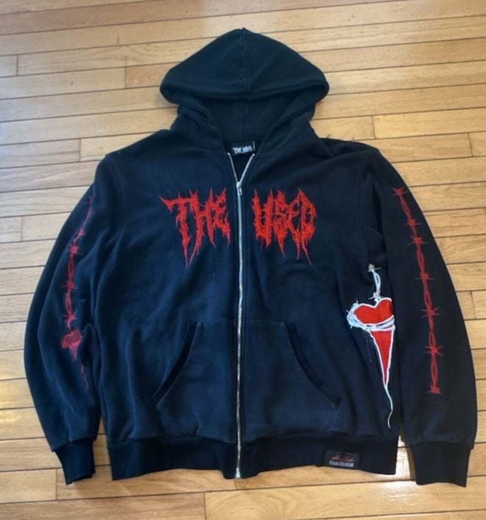 The Used Full Zip Hoodie Rare Limited Edition 2024 Tour Merch Size XL